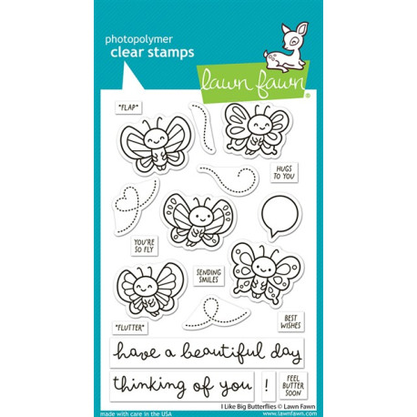 LAWN FAWN I Like Big Butterflies Clear Stamps