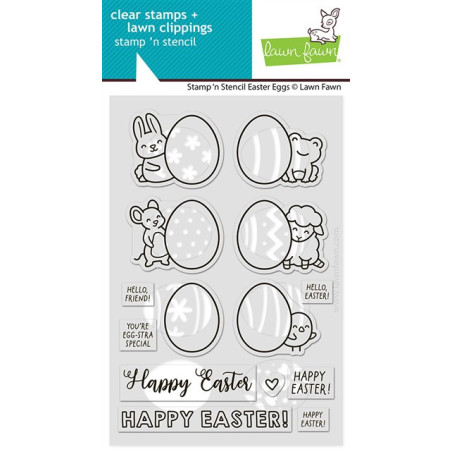LAWN FAWN Stamp 'n Stencil Easter Eggs