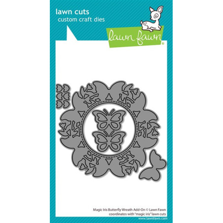 LAWN FAWN  Magic Iris Butterfly Wreath Add-On Dies