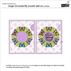 LAWN FAWN  Magic Iris Butterfly Wreath Add-On Dies