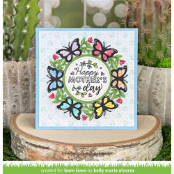 LAWN FAWN  Magic Iris Butterfly Wreath Add-On Dies