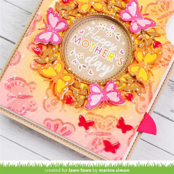 LAWN FAWN  Magic Iris Butterfly Wreath Add-On Dies