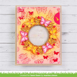 LAWN FAWN  Magic Iris Butterfly Wreath Add-On Dies