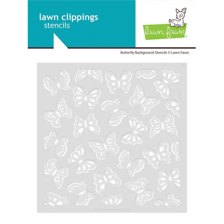 Lawn Clippings Butterfly Background Stencils