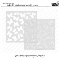 Lawn Clippings Butterfly Background Stencils