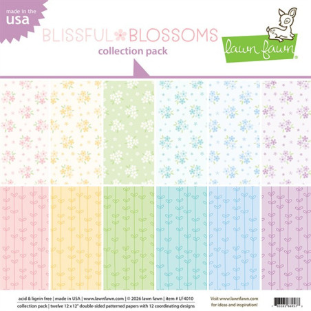 LAWN FAWN Blissful Blossoms Collection Pack 30x30m