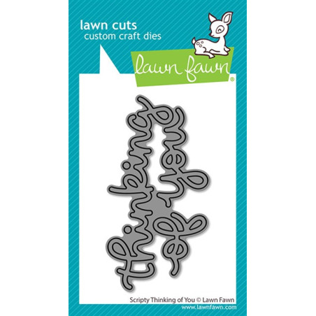 LAWN FAWN Scripty Thinking Of You Stand-Alone Lawn Cuts Dies