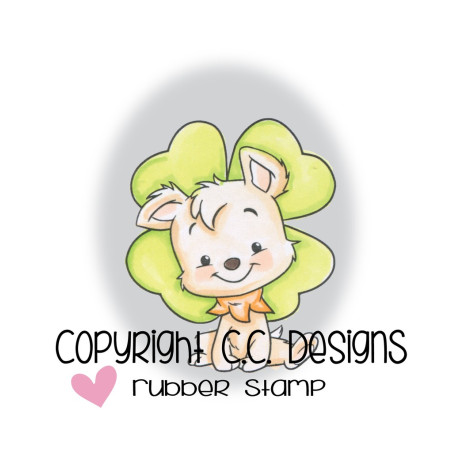 Roberto's Rascals 4 Leaf Puppy Rubber Stamp