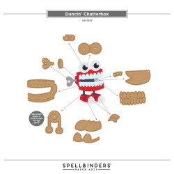 Spellbinders Aged to Perfection Etched Dies Dancin' Chatterbox