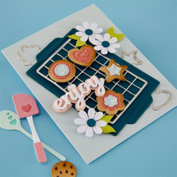 Spellbinders Make It & Bake It Etched Dies Cool It Cookie Rack