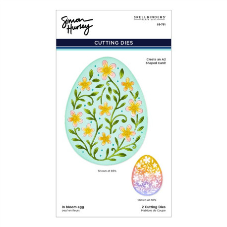 Spellbinders Happy Spring Etched Dies In Bloom Egg