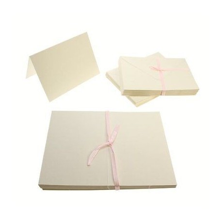 A6 Cards/Envelopes (50 pezzi x 2, 300gsm) - Cream