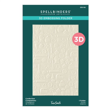 Spellbinders Make It & Bake It 3D Embossing Folder Confection Companions