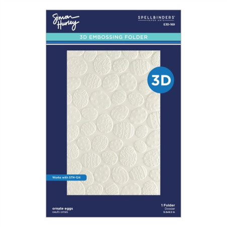 Spellbinders Happy Spring 3D Embossing Folder Ornate Eggs