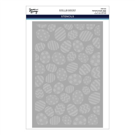 Spellbinders Happy Spring Stencils Layered Ornate Eggs