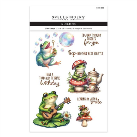 Spellbinders Simply Made 2.0 Little Leaps Rub-On Sheets 2fogli