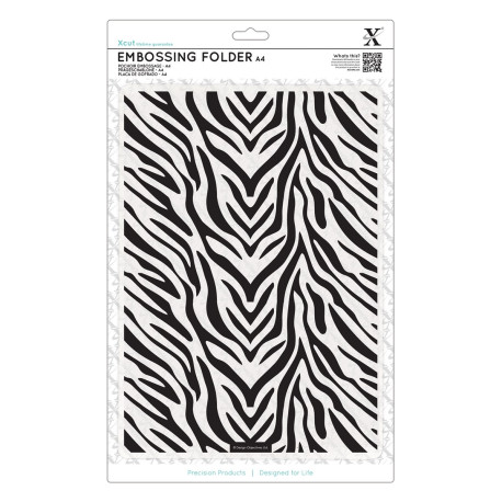A4 Embossing Folder - Zebra Print