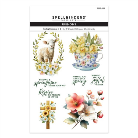 Spellbinders Simply Made 2.0 Spring Blessings Rub-On Sheets 2fogli