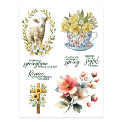 Spellbinders Simply Made 2.0 Spring Blessings Rub-On Sheets 2fogli