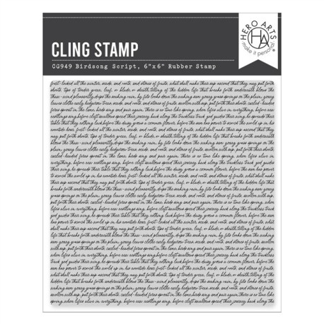 Hero Arts Spring Meadow Cling Stamp Birdsong Script