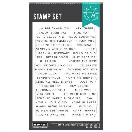 Hero Arts Spring Meadow Clear Stamp Set Everyday Sentiment Strips 2