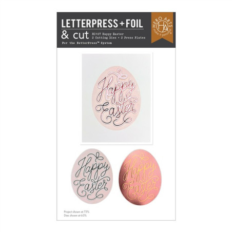 HERO ARTS Eggstra Special Letterpress + Foil & Cut Happy Easter
