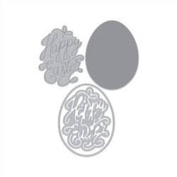 HERO ARTS Eggstra Special Letterpress + Foil & Cut Happy Easter