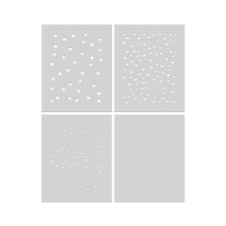 HERO ARTS Eggstra Special Layering Stencil Set Confetti 4pezzi