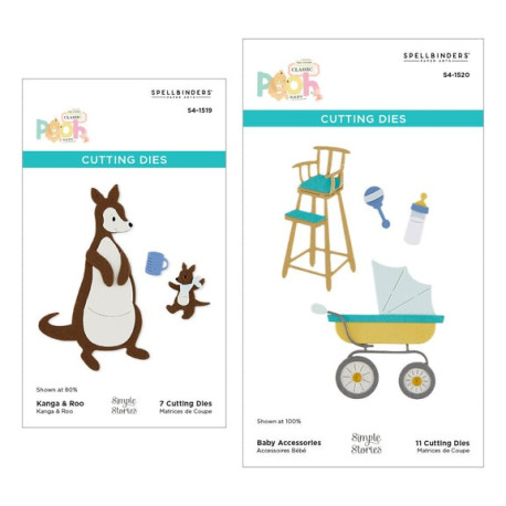 Spellbinders Say Cheese Classic Pooh Baby Die Bundle Kanga & Roo