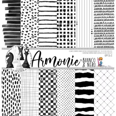 GLIMPS Carte GPP 26-02 ARMONIE IN BIANCO E NERO 30x30cm