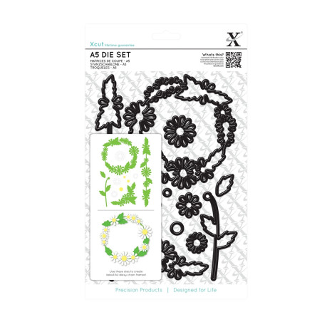 A5 Die Set (12pcs) - Daisy Chain Frame
