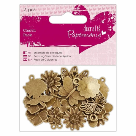 Papermania Charm Pack Flowers & Butterflies 21pz