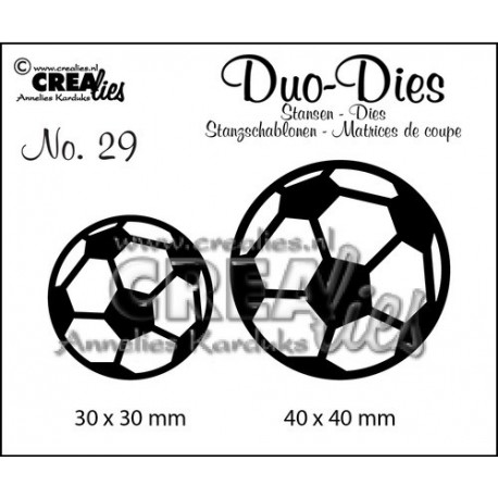Crealies Duo Dies no. 29 Soccerballs