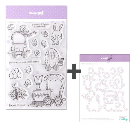 SET Fustelle Cut-Mi 88679-CML-D e Timbro 2714-CLEM-D Easter train