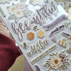 Simple Stories Simple Vintage Lavender Fields Foam Stickers 66pz