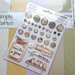 Simple Stories Simple Vintage Lavender Fields Decorative Brads 32pz