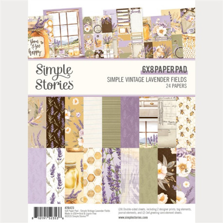 Simple Stories Simple Vintage Lavender Fields Paper Pad 15x20cm