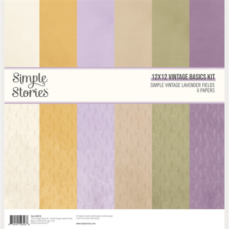Simple Stories Simple Vintage Lavender Fields Vintage Basics Kit 30x30cm