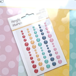 Simple Stories Say Cheese Happiest Place Glitter Enamel Dots