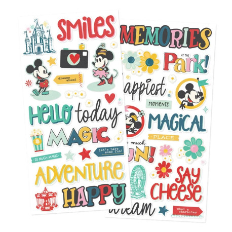 Simple Stories Say Cheese Happiest Place Foam Stickers 48pz