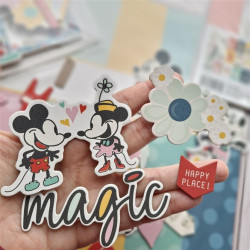 Simple Stories Say Cheese Happiest Place Chipboard 58pz