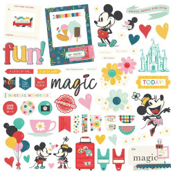 Simple Stories Say Cheese Happiest Place Chipboard 58pz