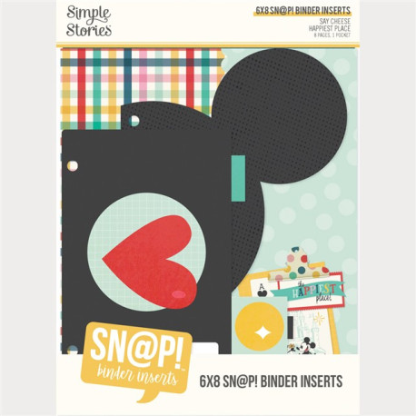 Simple Stories Say Cheese Happiest Place 6x8 Inch Binder Inserts