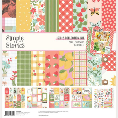 Simple Stories Pink Lemonade Collection Kit 30x30cm