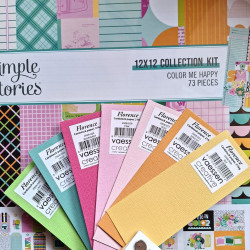Simple Stories Color Me Happy Collection Kit 30x30cm