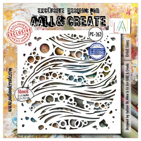 AALL & Create Stencil 262 Orbit Lines