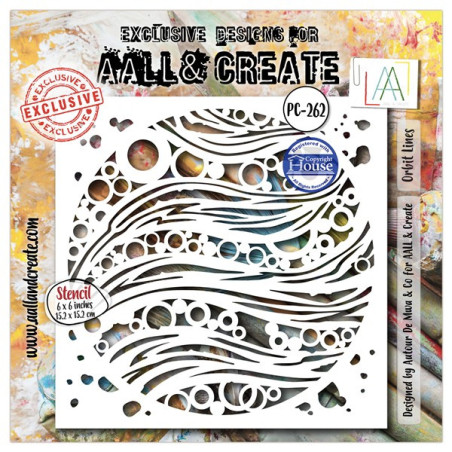 AALL & Create Stencil 262 Orbit Lines