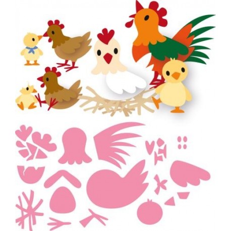 Marianne Design Collectables Eline's Chicken Family