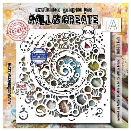 AALL & Create Stencil 261 Bubble Field