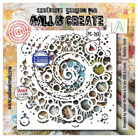 AALL & Create Stencil 261 Bubble Field